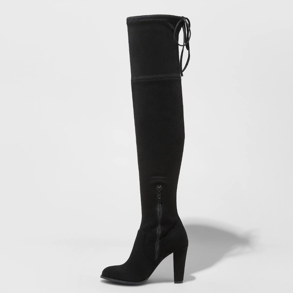 Nikka Heeled Over the Knee Sock Boots - Picture 2 of 3